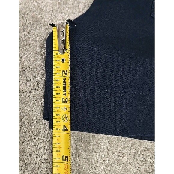 VINCE High Waisted Shorts 4" Hemp Cotton Coastal Casual Navy Blue Women’s Size 2 - Picture 8 of 8